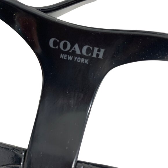 Coach Black Piccadilly Jelly Sandals Silver Hardware Womens Size 6B w/ Hang Tag - Picture 2 of 5